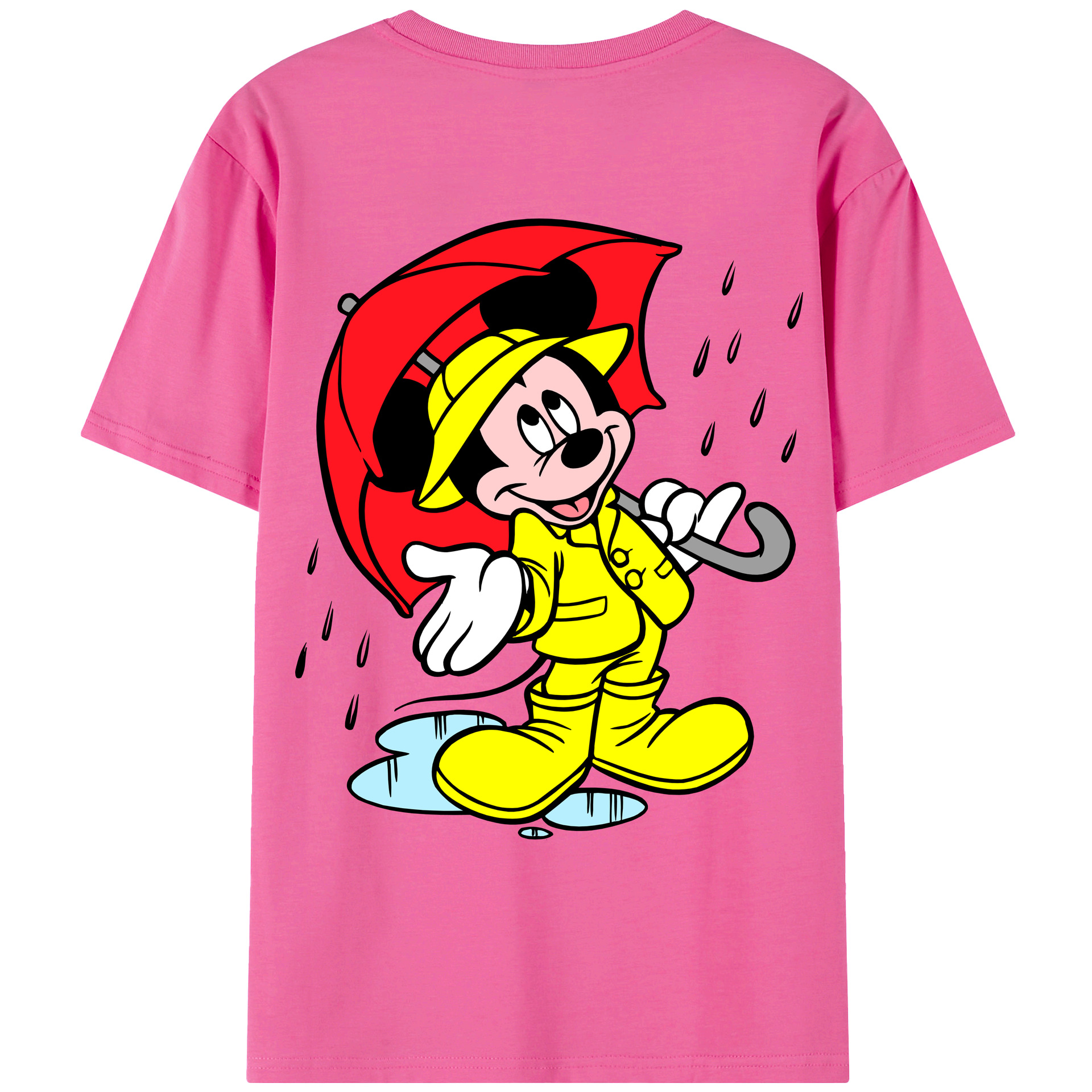 （画像用） ミッキーマウス Mickey Mouse レディース半袖Tシャツ(バックプリント)